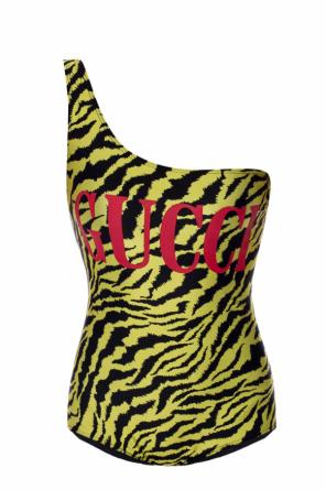 Asymmetrical swimsuit with logo, zdjęcie 1 Asymmetrical swimsuit with logo od Gucci